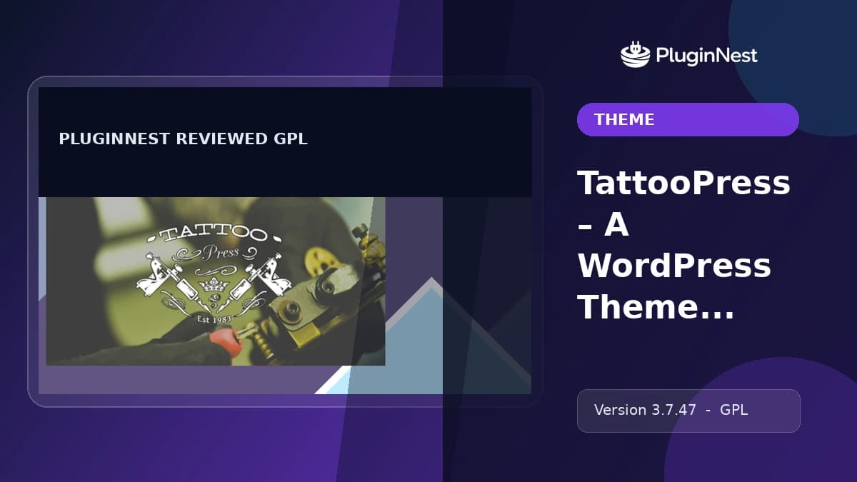 TattooPress – A WordPress Theme for Ink Artists product cover