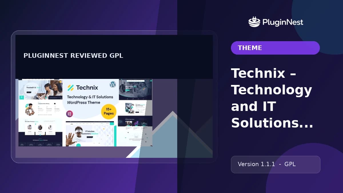 Technix – Technology and IT Solutions WordPress Theme product cover