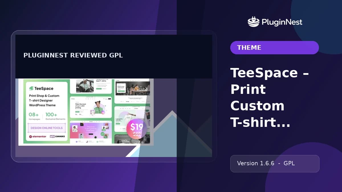 TeeSpace – Print Custom T-shirt Designer WordPress theme product cover