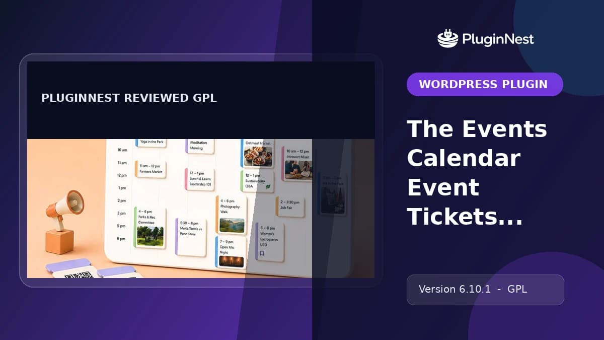 The Events Calendar Event Tickets Plus product cover