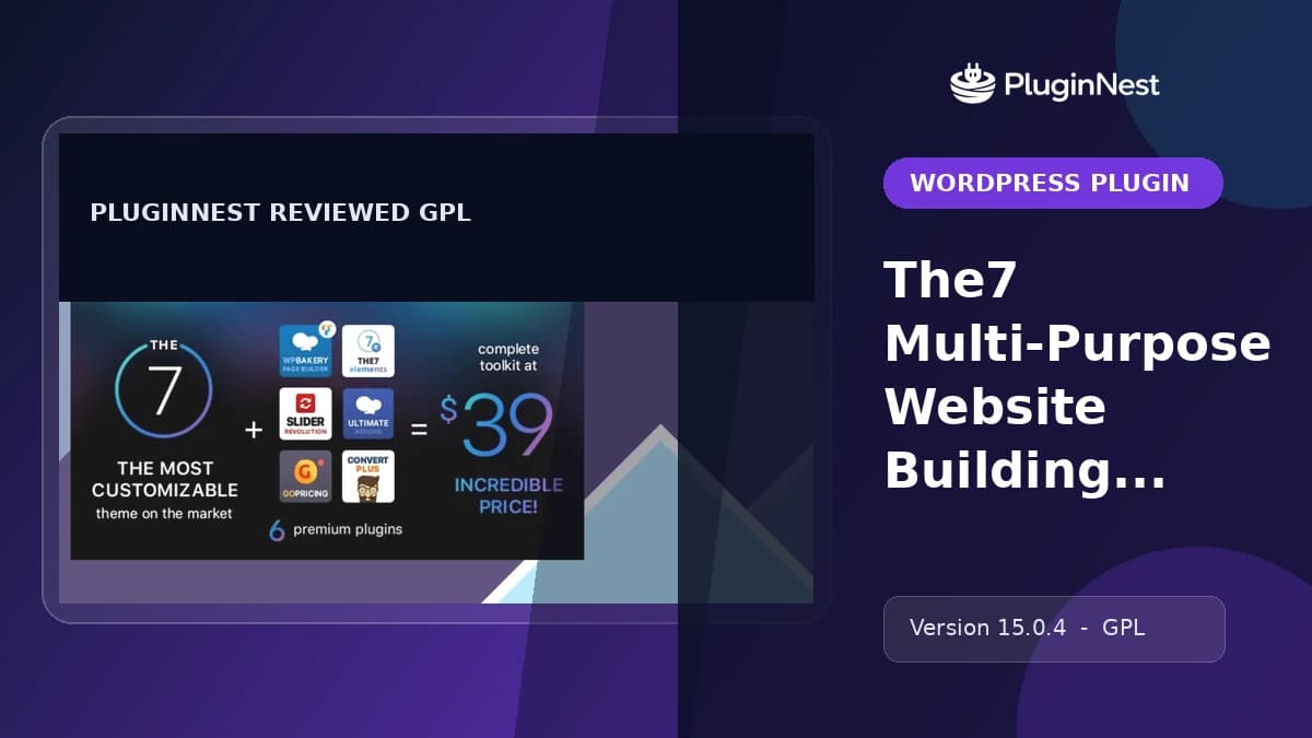 The7 Multi-Purpose Website Building Toolkit product cover