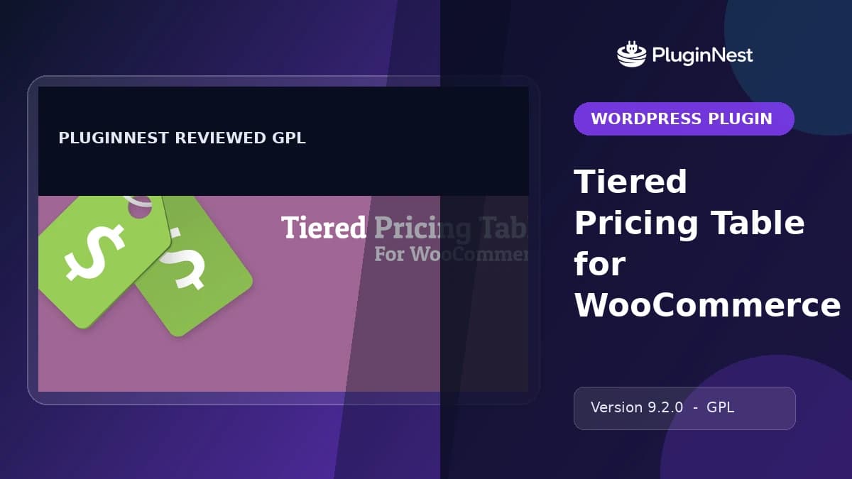 Tiered Pricing Table for WooCommerce product cover