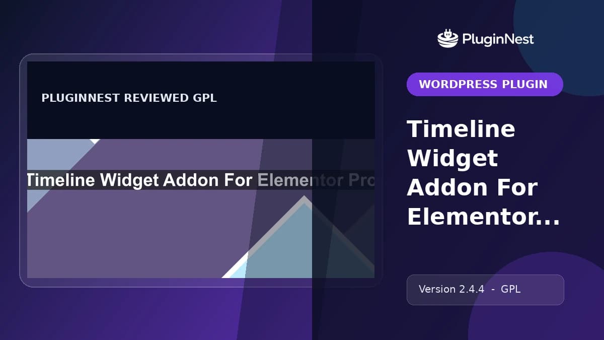 Timeline Widget Addon For Elementor Pro product cover