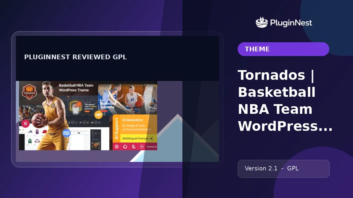 Tornados | Basketball NBA Team WordPress Theme product cover