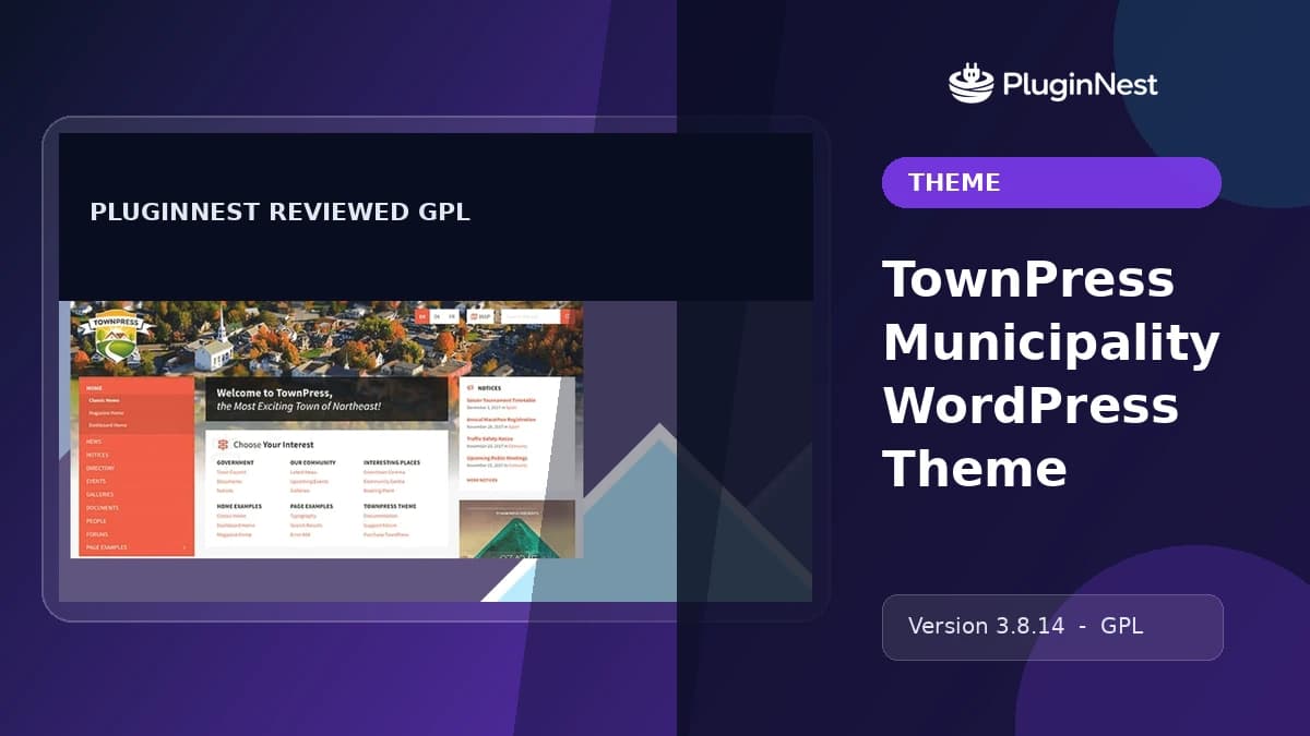 TownPress Municipality WordPress Theme product cover