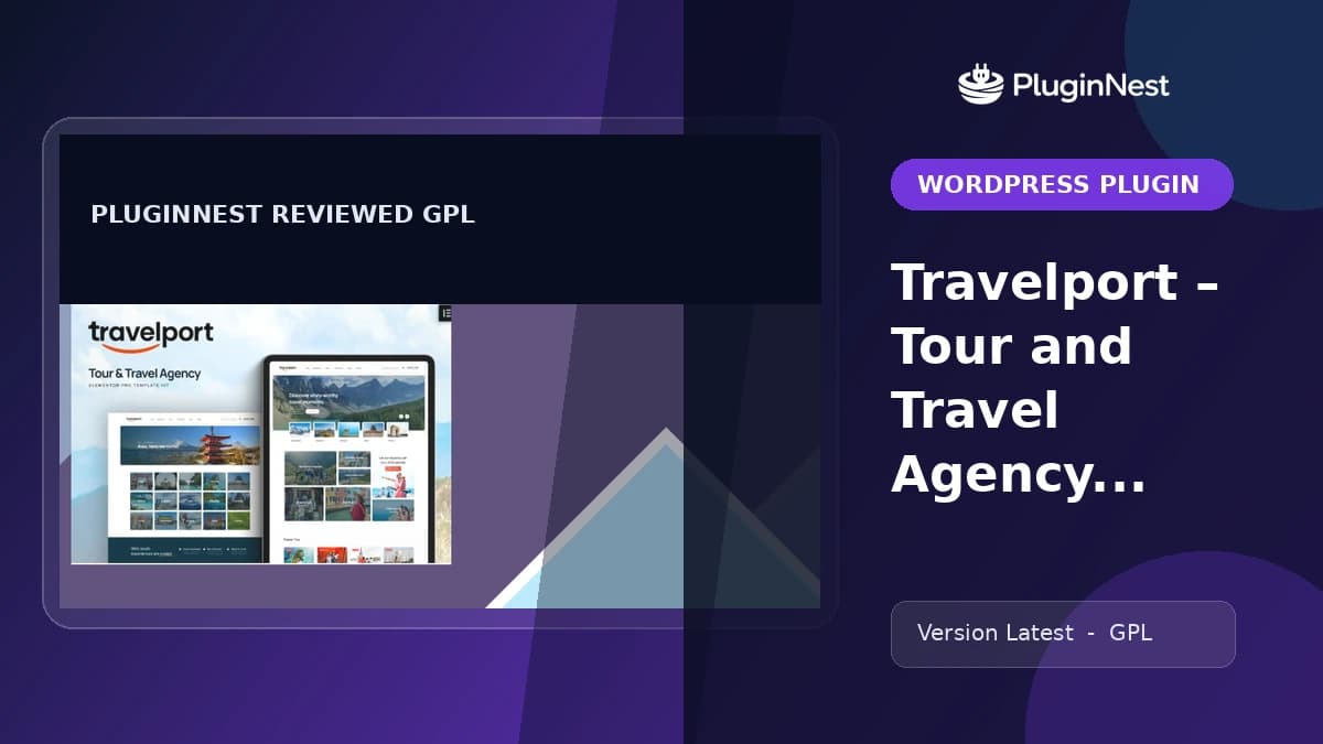 Travelport – Tour and Travel Agency Elementor Pro Template Kit product cover