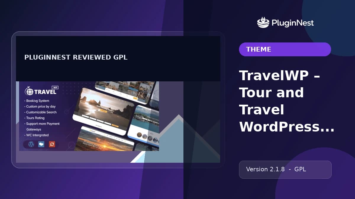 TravelWP – Tour and Travel WordPress Theme product cover