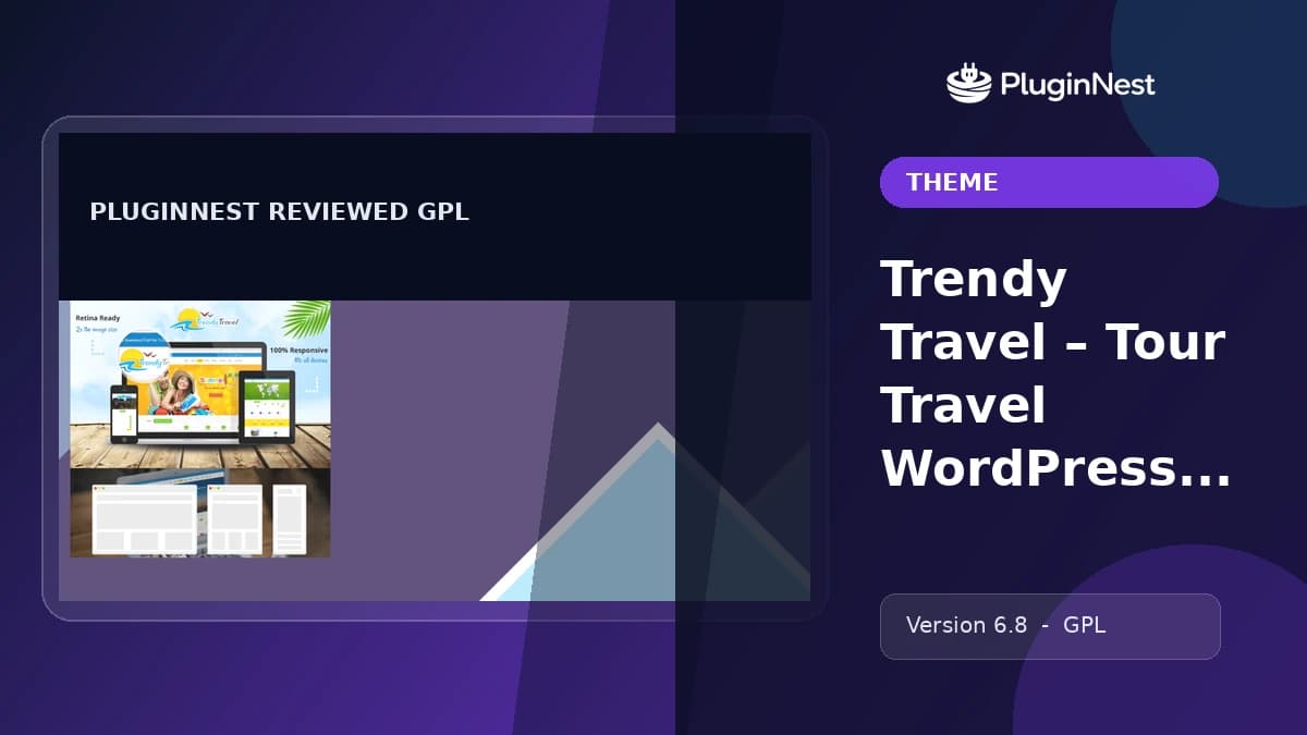 Trendy Travel – Tour Travel WordPress Agency Theme product cover