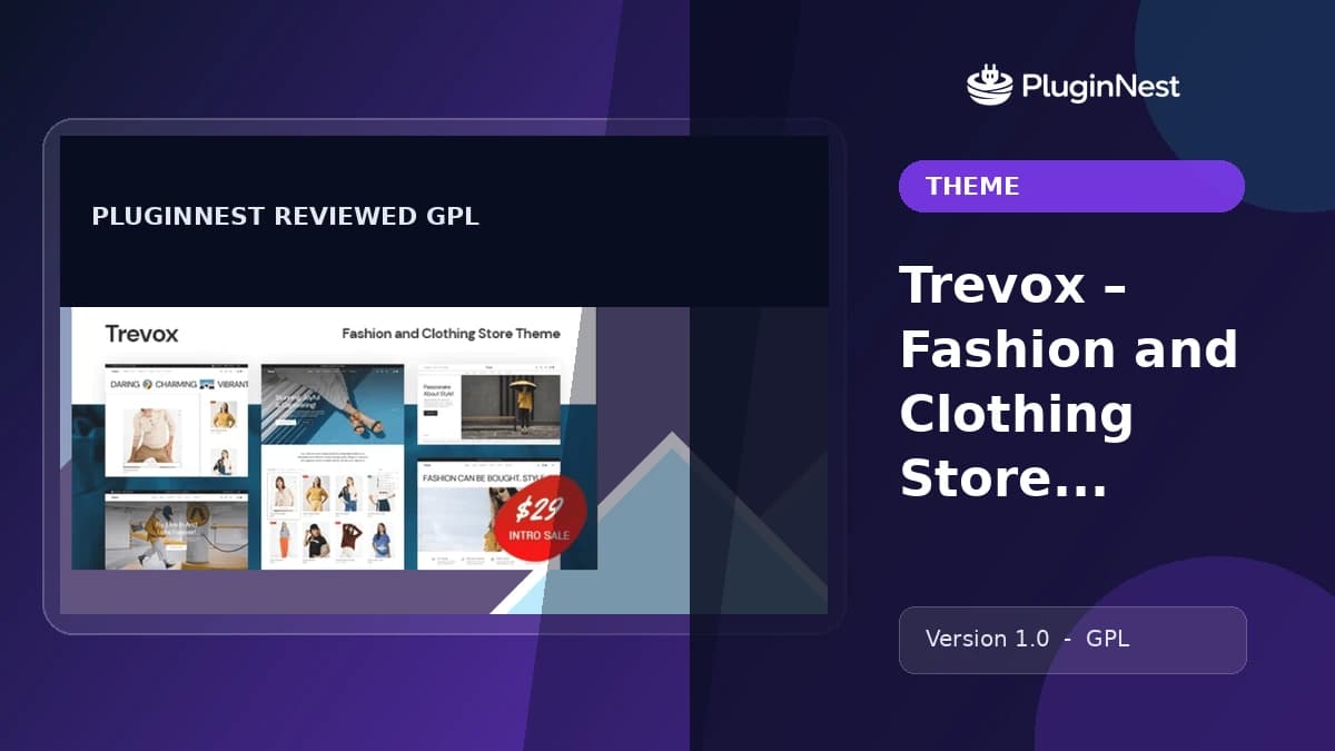 Trevox – Fashion and Clothing Store Theme product cover