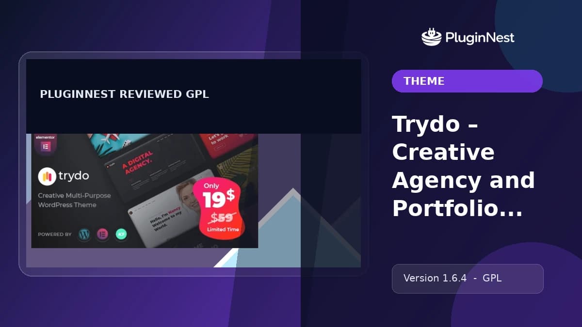 Trydo – Creative Agency and Portfolio WordPress Theme product cover