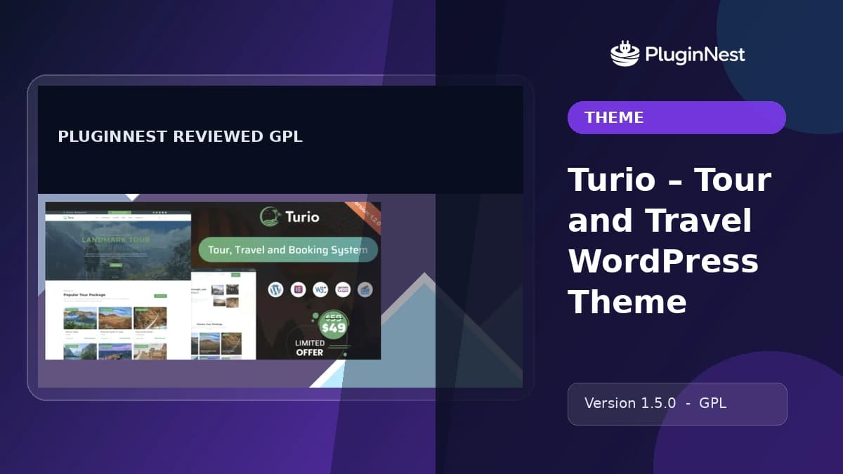 Turio – Tour and Travel WordPress Theme product cover