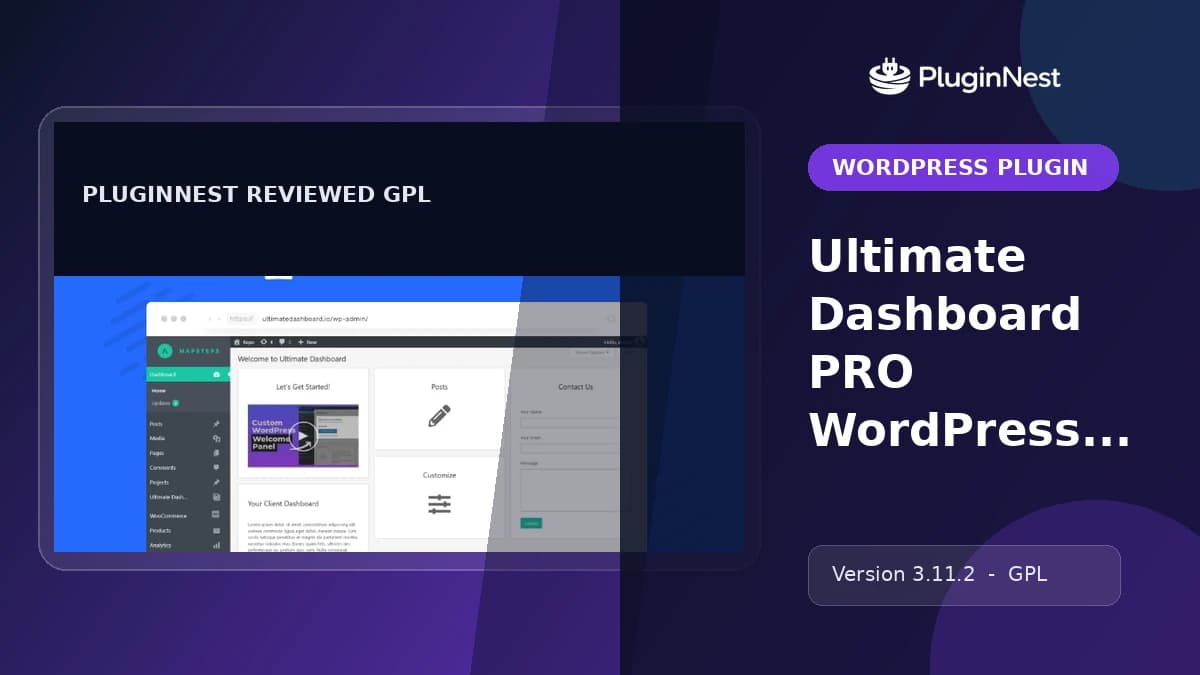 Ultimate Dashboard PRO WordPress Plugin product cover