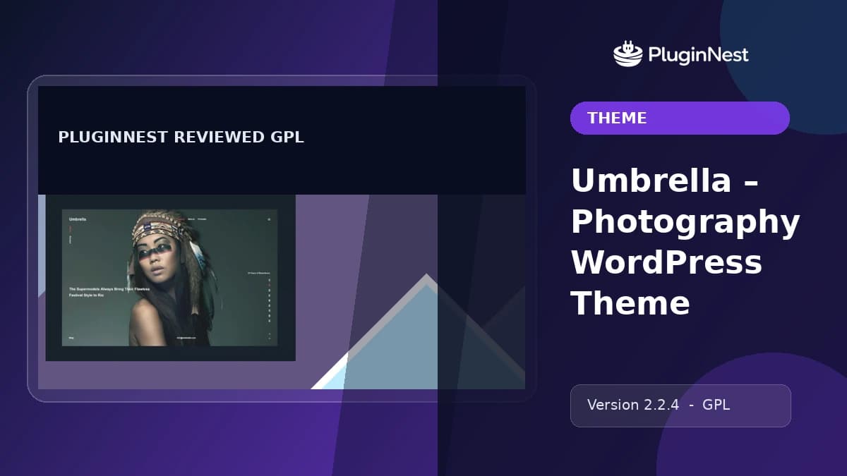 Umbrella – Photography WordPress Theme product cover