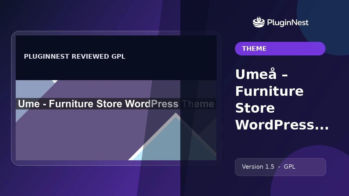 Umeå – Furniture Store WordPress Theme product cover