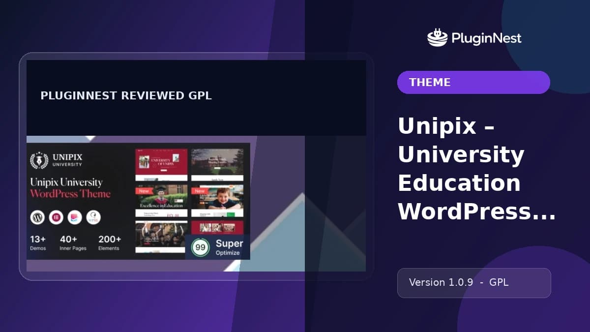 Unipix – University Education WordPress Theme product cover