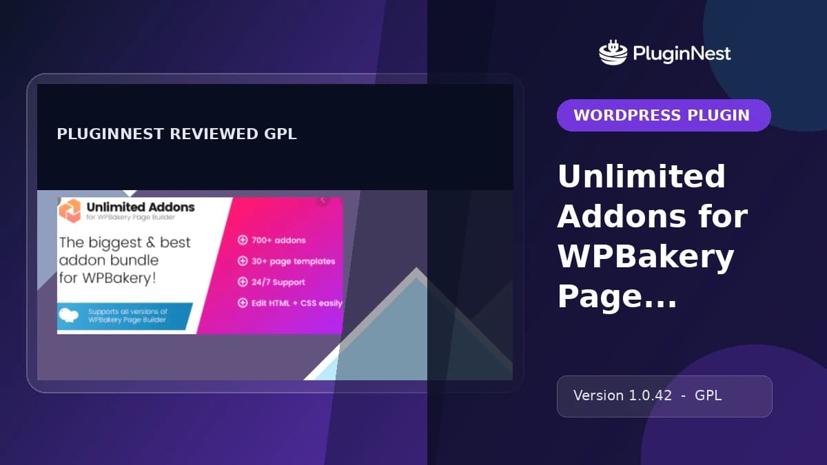 Unlimited Addons for WPBakery Page Builder product cover
