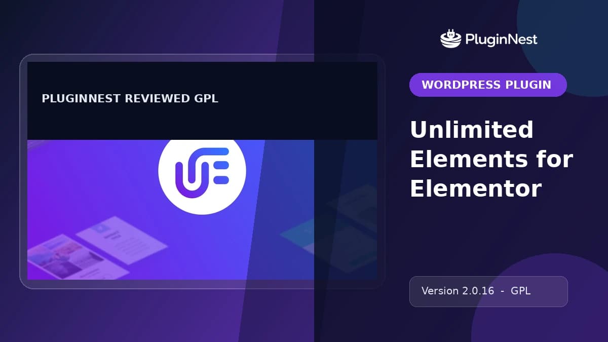 Unlimited Elements for Elementor product cover