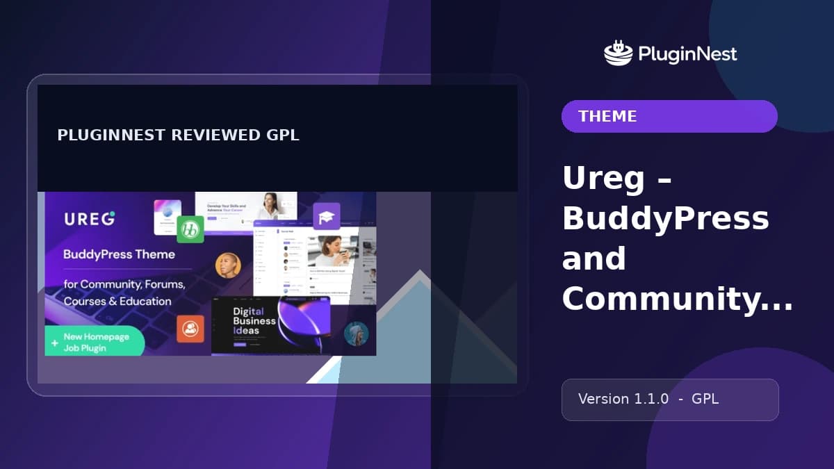 Ureg – BuddyPress and Community WordPress Theme product cover