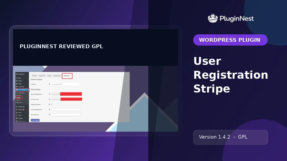 User Registration Stripe product cover