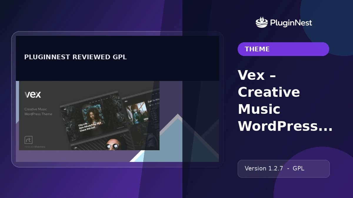 Vex – Creative Music WordPress Theme product cover