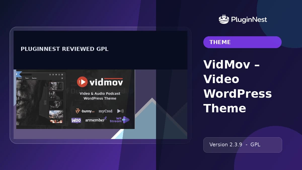VidMov – Video WordPress Theme product cover