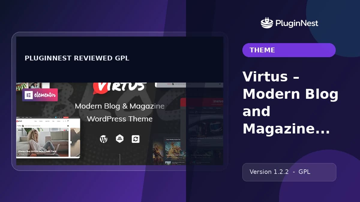 Virtus – Modern Blog and Magazine WordPress Theme product cover