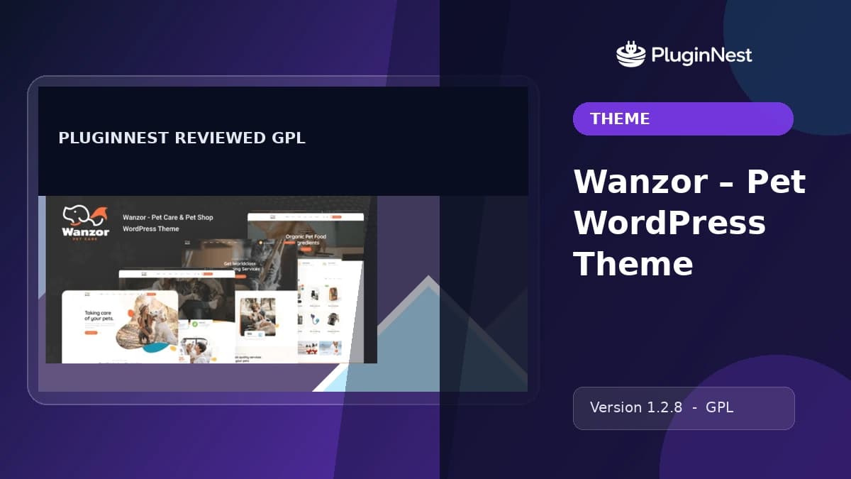 Wanzor – Pet WordPress Theme product cover