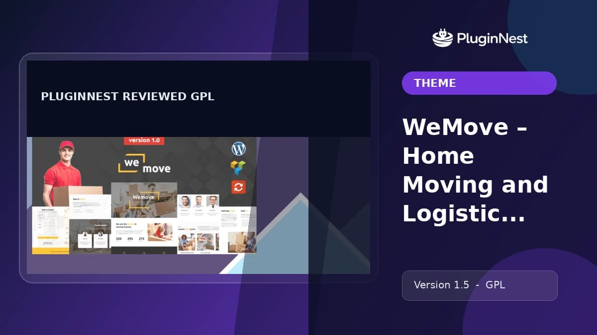 WeMove – Home Moving and Logistic WordPress Theme product cover
