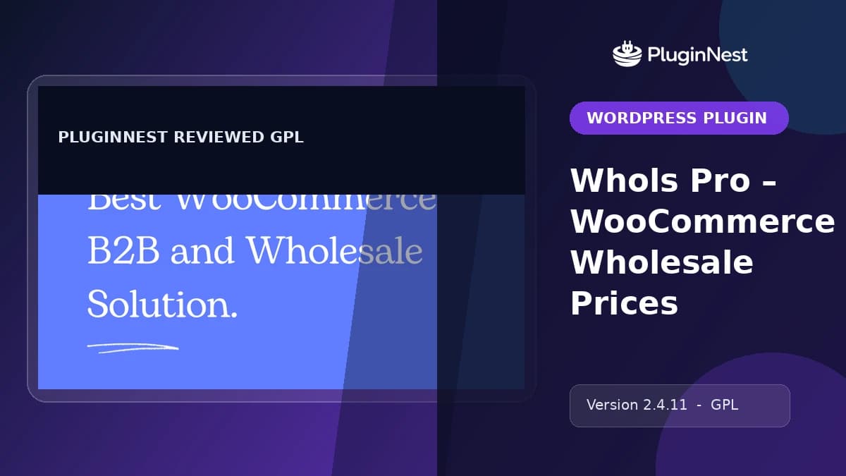 Whols Pro – WooCommerce Wholesale Prices product cover