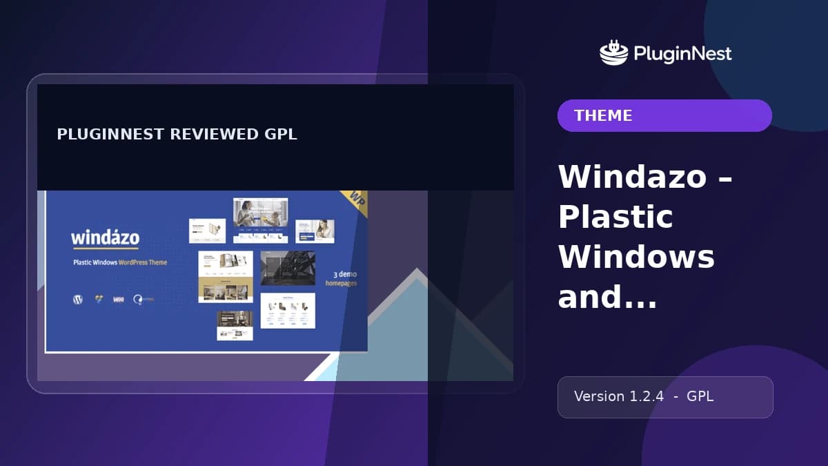 Windazo – Plastic Windows and Doors WordPress Theme product cover