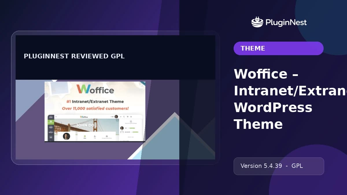 Woffice – Intranet/Extranet WordPress Theme product cover