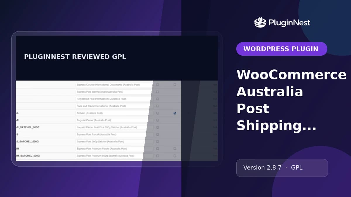 WooCommerce Australia Post Shipping Method product cover