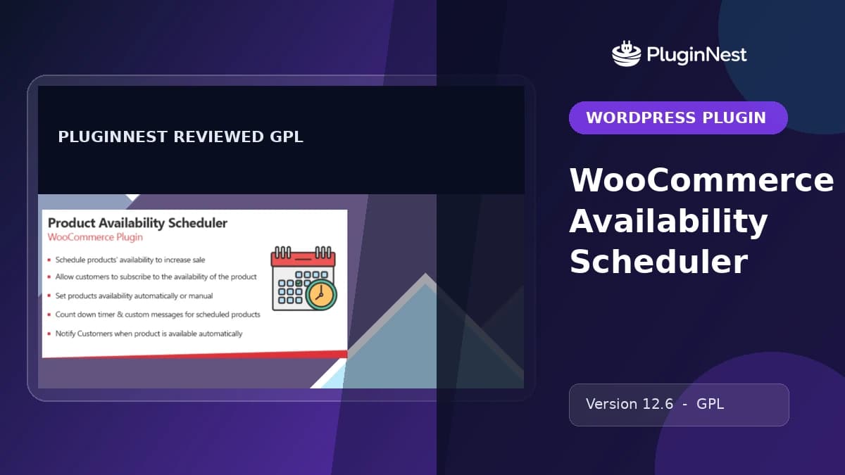 WooCommerce Availability Scheduler product cover