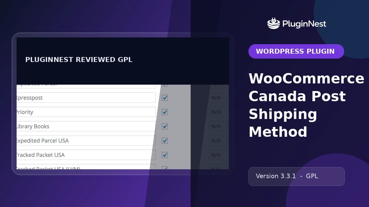 WooCommerce Canada Post Shipping Method product cover