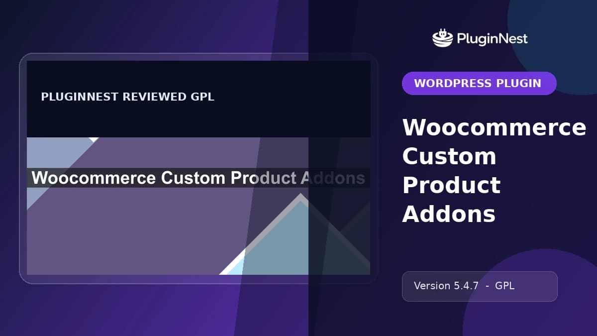 Woocommerce Custom Product Addons product cover