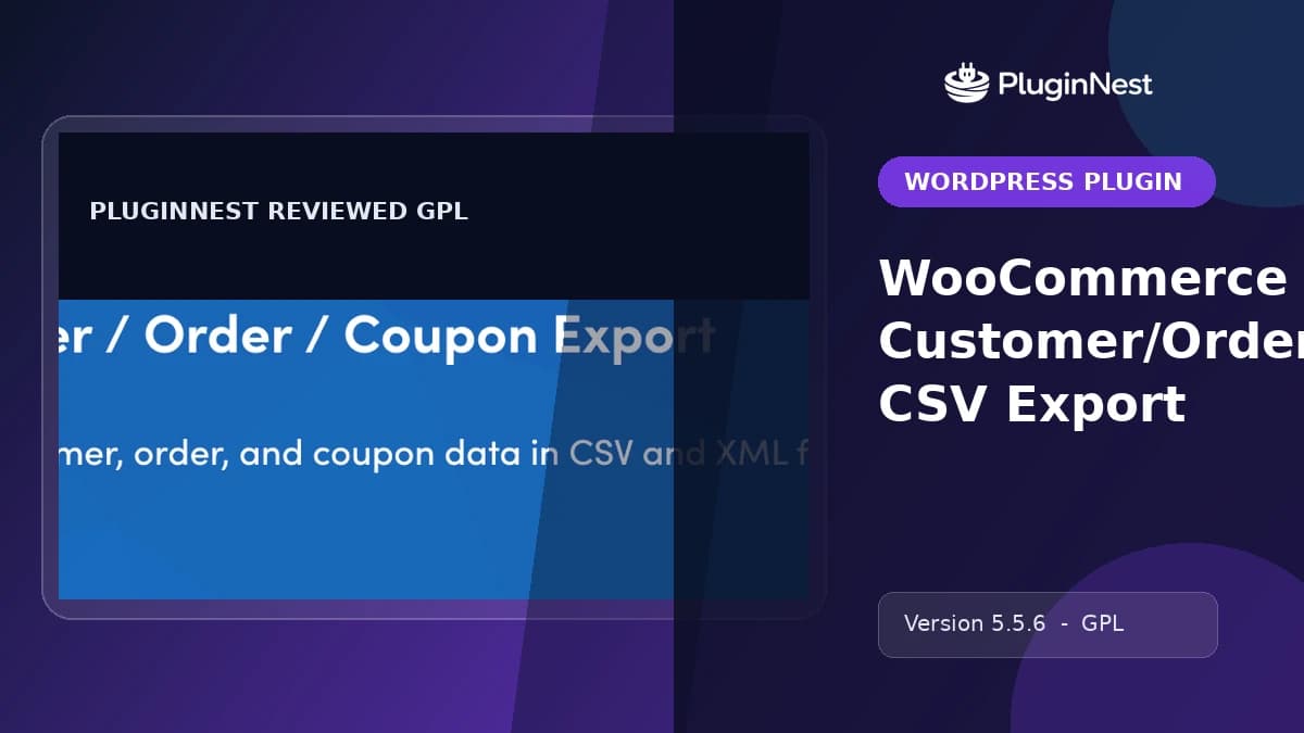 WooCommerce Customer/Order CSV Export product cover