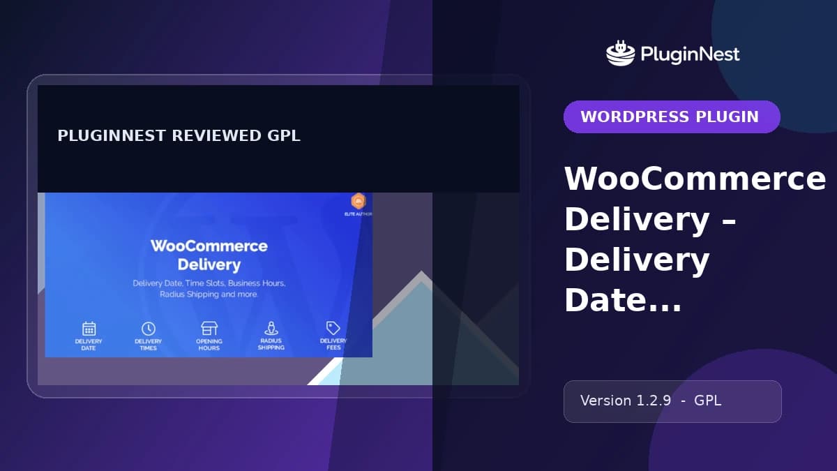 WooCommerce Delivery – Delivery Date and Time Slots product cover