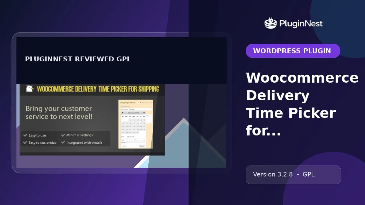 Woocommerce Delivery Time Picker for Shipping product cover