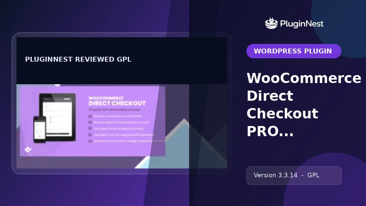 WooCommerce Direct Checkout PRO By QuadLayers product cover