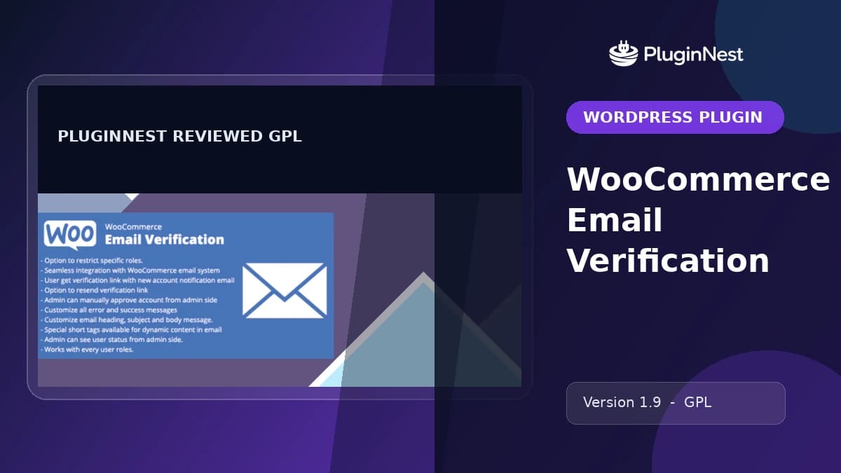 WooCommerce Email Verification product cover