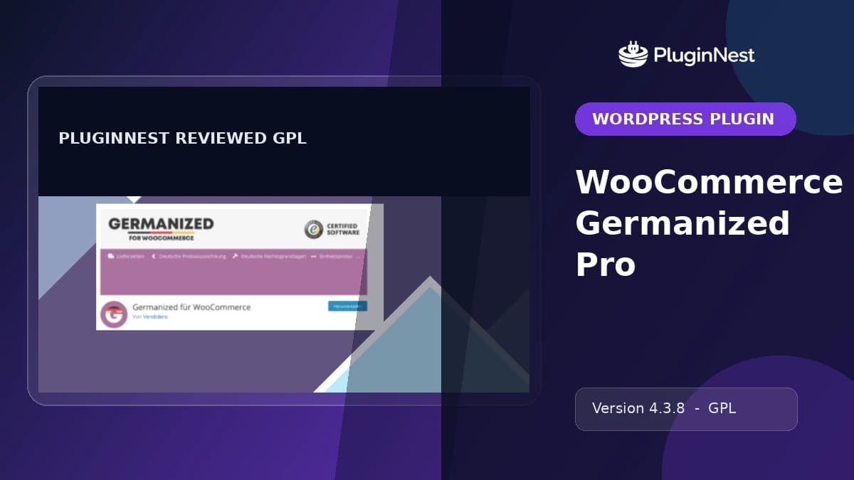 WooCommerce Germanized Pro product cover
