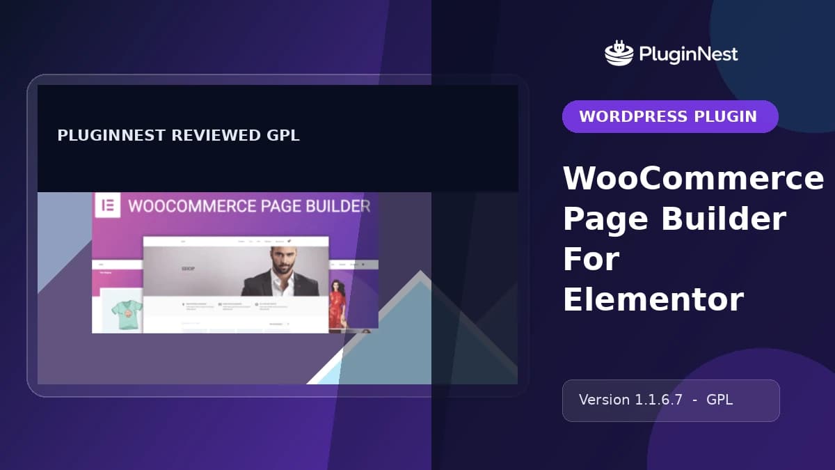 WooCommerce Page Builder For Elementor product cover