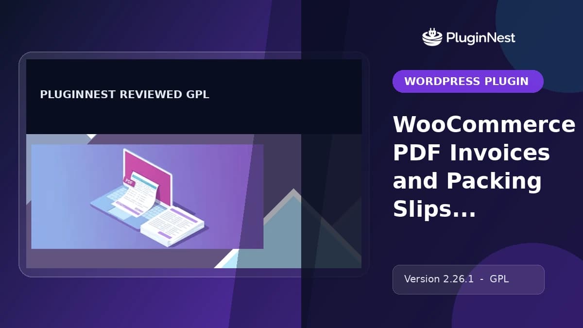 WooCommerce PDF Invoices and Packing Slips Professional product cover