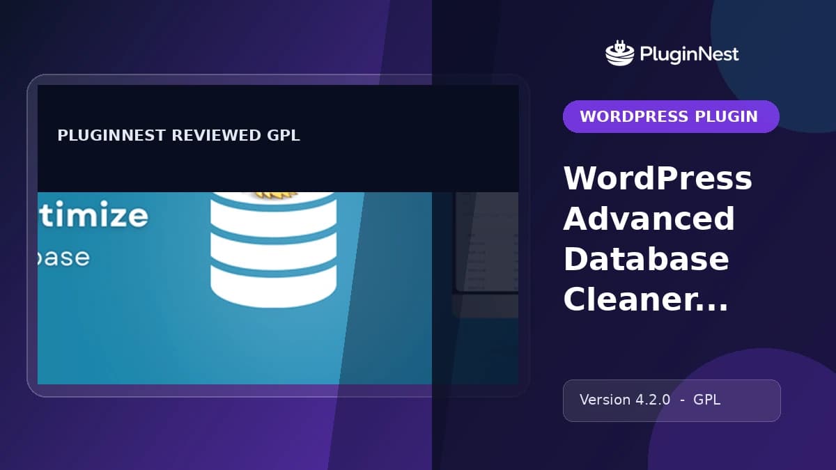 WordPress Advanced Database Cleaner Premium product cover