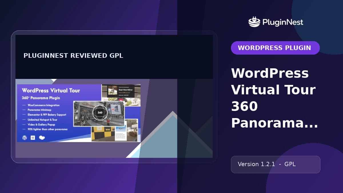 WordPress Virtual Tour 360 Panorama Plugin product cover