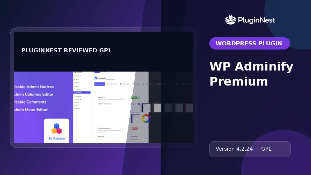 WP Adminify Premium product cover