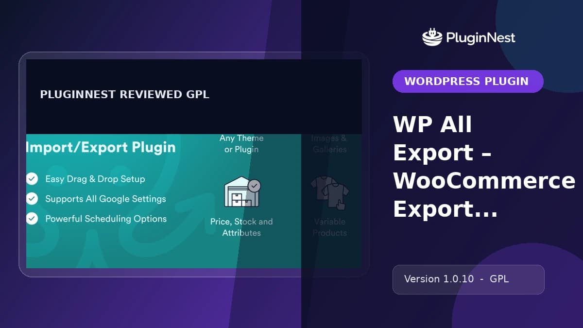 WP All Export – WooCommerce Export Add-On Pro product cover