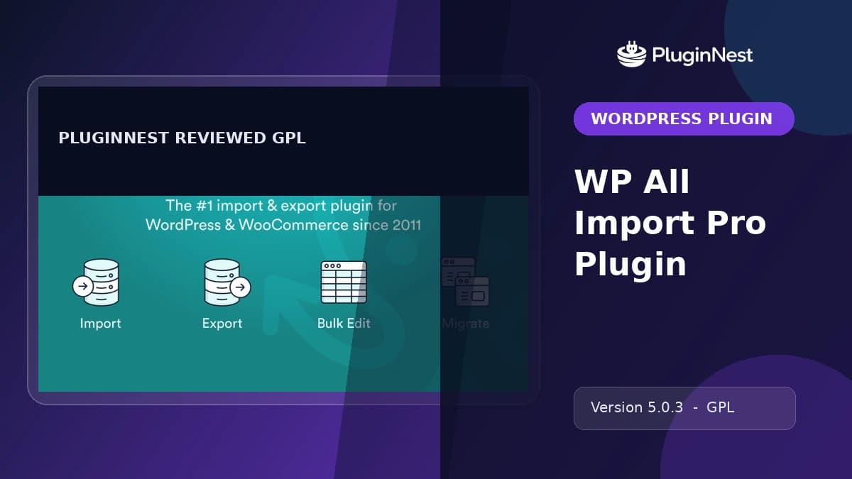 WP All Import Pro Plugin product cover