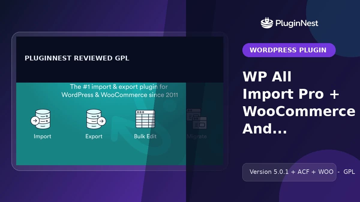 WP All Import Pro + WooCommerce And ACF Addons Beta product cover