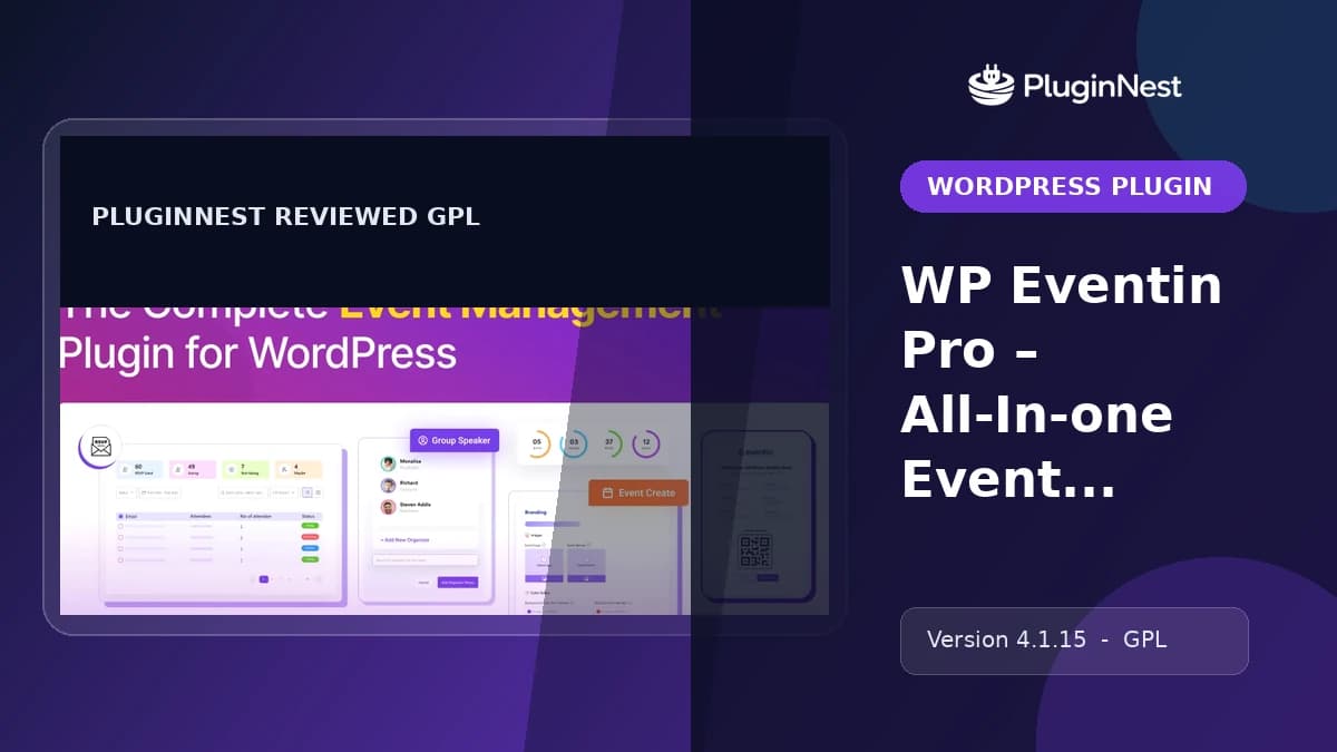 WP Eventin Pro – All-In-one Event Management Solution product cover